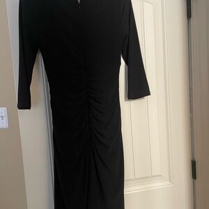 Elegant Black Ruched Dress